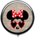 Cartoon Bow Little Mouse Pattern Pill Box - Round Three-Compartment Pill Case