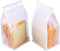 XZJMY 50Pcs Bakery Bags,Paper Bread Bags with Clear Front Windo, Tin Tie Tab