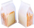 XZJMY 50Pcs Bakery Bags,Paper Bread Bags with Clear Front Windo, Tin Tie Tab