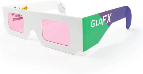 GloFX Color Therapy Paper Glasses - 5 Pack for Chakra & Chromotherapy Light Therapy