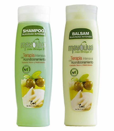 Mayoliva Mas Omega 12oz.- Shampoo & Balsam Rinse Set (Dominican Hair)