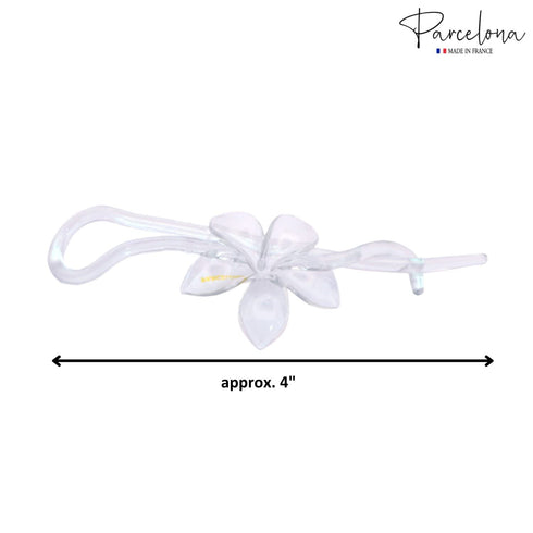 Parcelona French Twist n Clip Hair Barrette - Flower, Bow, and Chain 4" Non Slip Hair Accessories