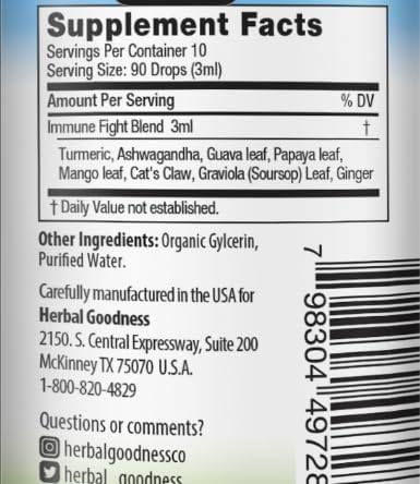 Immune 1oz Immune Immune Support with Ashwagandha for and Turmeric Herbal Supplements - Natural Kids Booster Drops
