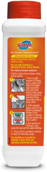 Glisten Washer Magic Washing Machine Cleaner and Deodorizer, 12 Fl. Oz. Bottle