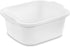 Tribello 2-Pack Dish Pans for Kitchen Sink, Heavy Duty Plastic Tub Dishpan, 12 Quarts (White)