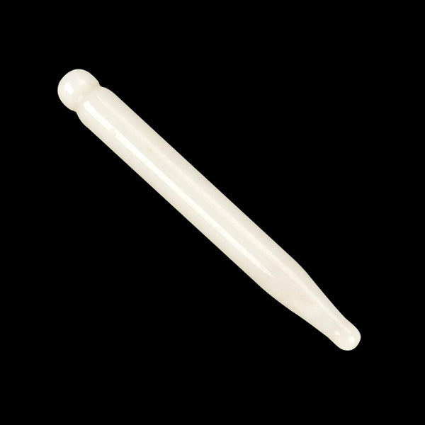 KENID White Jade Crystal Energy Stone Traditional Guasha Board for Body Shoulder Neck