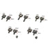 jiuxinyun 80PCS 10 Types AAA Replacement Metal Batteries Spring Contact Plate Silver for Batteries