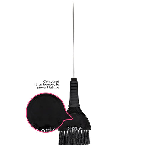 Colortrak Duo Color Brush, Black - Ideal for Sectioning, Ergonomic Grip, Easy to Clean, Firm Straight Bristles
