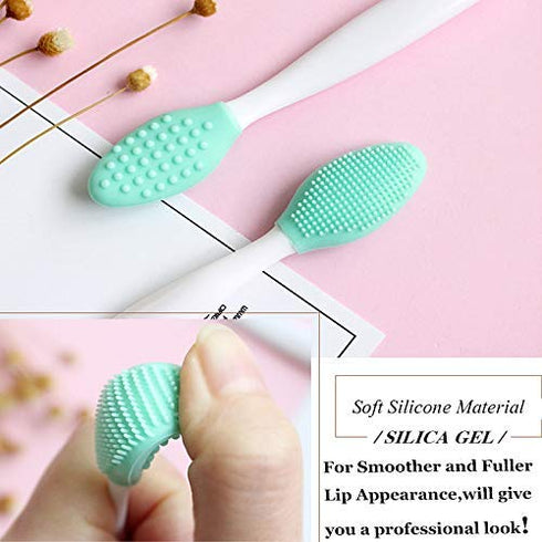 Lip Scrub Brush - Double-Sided Silicone Exfoliating Tool for Smooth, Soft, Bright, and Healthy Lips (3 PCS)