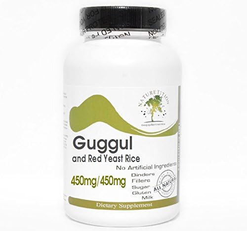 Naturetition Supplements Guggul 450mg and Red Yeast Rice 450mg ~ 180 Capsules - No