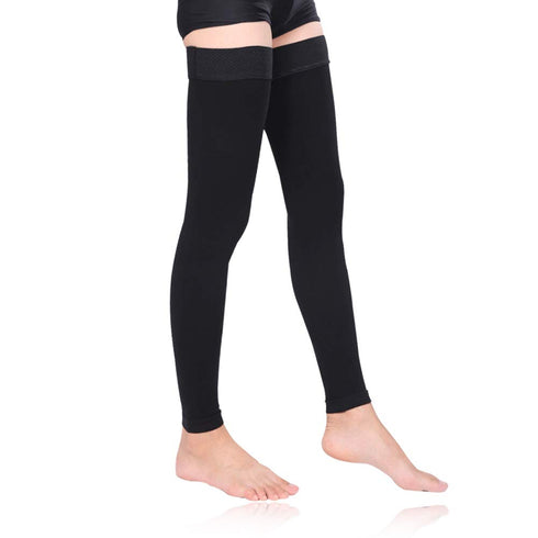 Thigh High Compression Stockings Women, 30-40mmHg Footless Sleeve Socks for Varicose