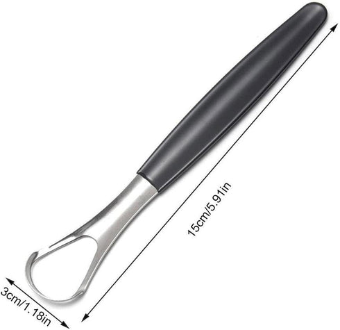 1Pc Silver Tongue Scraper, Metal Cleaner for Bad Breath, Stainless Steel Professional Tongue Cleaner for Oral Care