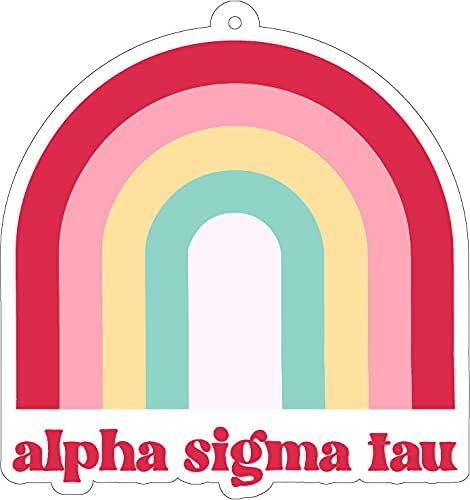 Alpha Sigma Tau Rainbow Air Freshener, 2/Pack, Flowers & Sunshine Scent