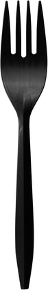 1,000 Medium Weight Plastic Disposable Forks Bulk, Black Cutlery for Parties