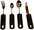 UniGrip Easy Grip Adaptive Utensils, 4-Piece Set for Hand Tremors, Parkinsons, Arthritis, Elderly, Stainless Steel
