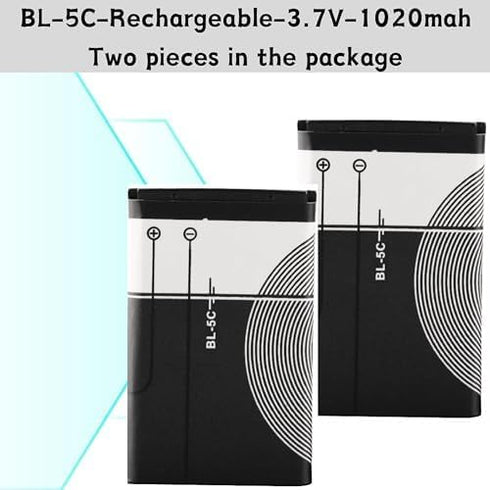 WENPZERAY BL-5C 3.7V 1020mAh 10 Rechargeable Battery Suit for Home Household Radio with Current Protection Pieces
