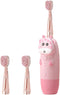LOLIPPYY Sonic Electric Toothbrush Set, 4pcs Pink Deer Design with 2 Replacement Soft