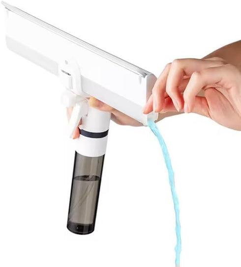 3 in 1 Professional Window Cleaner, Squeegee with Water Sprayer & Waste Water Collection Tank for Glass Cleaning