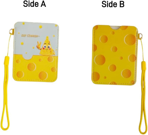 Slim PU Wallet for Birth Control Pills - Yellow Credit Card Sleeve