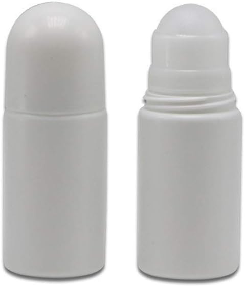 lasenersm 6 Pieces 1.69oz /50ml Empty Refillable Roll On Bottles, Plastic Rollerball Bottles for Essential Oils