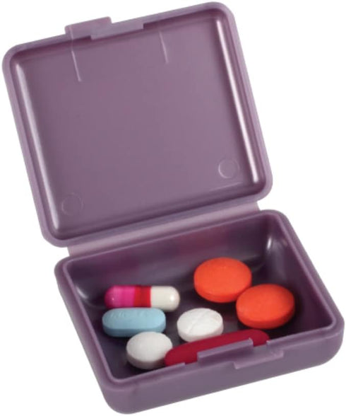 EZY DOSE Daily Travel Pocket Pharmacy Pill Organizer, 2-Pack, Portable Pill Box, Colors May Vary