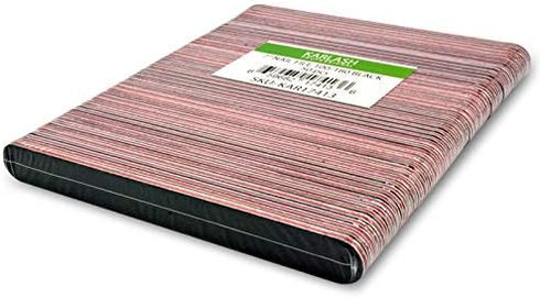Karlash Professional Double Sided Emery Board 7" Black Nail File 50pcs (100/180 Grid)