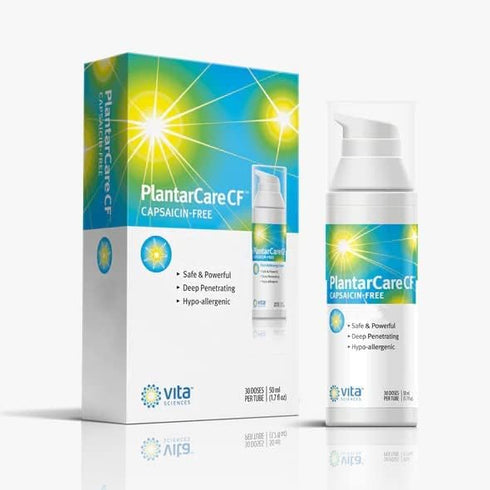 Vita Sciences PlantarCare CF, Fast Acting Cream for Plantar Area, Capsaicin-Free Formula