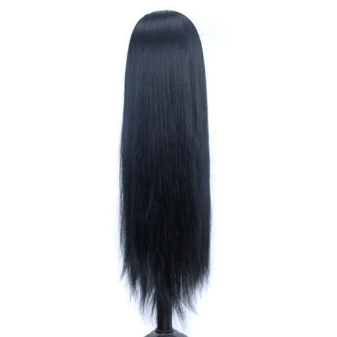 Mannequin Head with Hair - 26" Hair Styling Doll Head with Table Clamp Stand Included (Black YK)