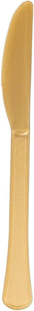 JAM PAPER Premium Utensils Party Pack, Plastic Knives - Gold, 48 Disposable Knives/Pack