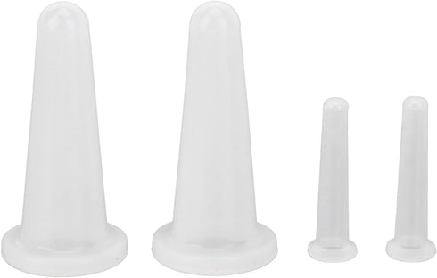 Juroicessry 4Pcs Transparent Massage Cupping Set Silicone Mini Facial Cups Face Massager Helper