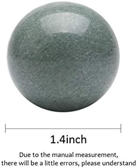 BRABUD 1.4'' Blackish Green Marble Chinese Baoding Health Stress Exercise Balls with Bag BSWQ001