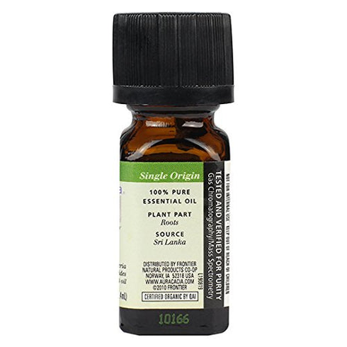 Aura Cacia Certified Organic Pure Vetiver Essential Oil - 0.25 fl. Oz