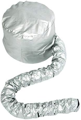 Portable Soft Hair Drying Bonnet with Adjustable Attachment for Hand Held Hair Dryer, Silver