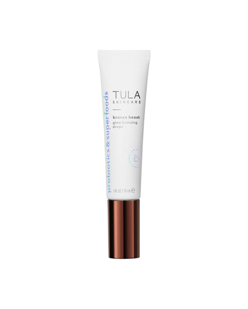 TULA Skin Care Bronze Boost Glow Bronzing Drops - Provides Natural Glow, Evens Skin Tone, Plumps and Hydrates Skin, Contains Niacinamide, Hyaluronic Acid and Green Tea, 1 Fl Oz.