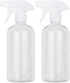UUJOLY 17 oz Plastic Spray Bottle, Clear Refillable Container for Water, Essential Oils, 2 Pack