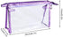 Meetory 10 Pcs Clear Waterproof Cosmetic Bag with Zipper - PVC Transparent Plastic Makeup Organizing Bags