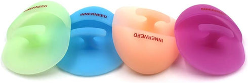 INNERNEED Super Soft Silicone Face Cleanser and Massager Brush, Manual Facial Cleansing Scrubber, Pack of 4