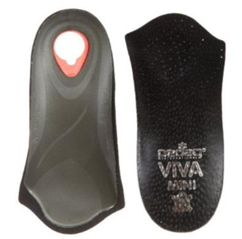 Pedag Viva Mini Leather Arch Support Inserts - 3/4 Size, Handmade in Germany, Black, for Plantar Fasciitis Relief