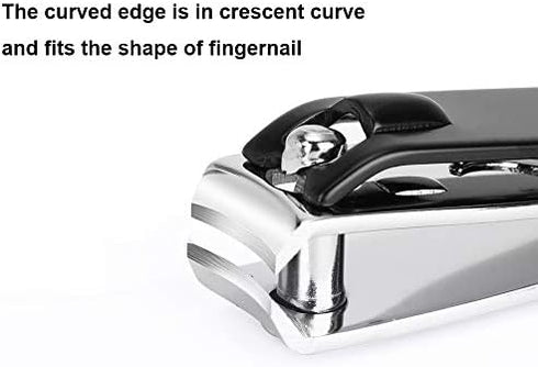 Large Nail Clippers Set, 2 Pcs Premium Stainless Steel Fingernail & Toenail Clippers with Sharp Curved Blade