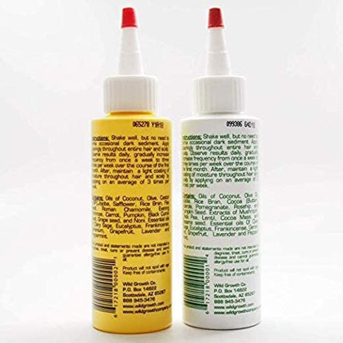 Wild Growth Set, Hair Oil 4 oz + Light Oil Moisturizer 4 oz