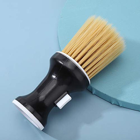 Neck Duster, Soft Hair Neck Duster for Hairdressing Powder Storage, Cleaning Brush for Haircut (Black)
