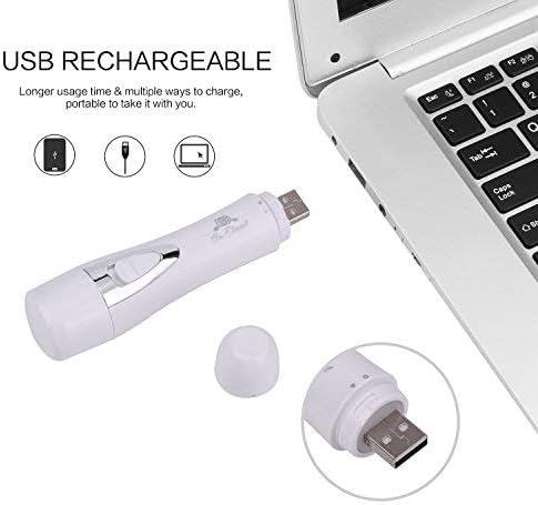 Rechargeable Facial Hair Removal for Women - Painless Nose Ear Eyebrows Trimmer Remover (White 2 in 1)