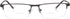 Jcerki Gray Bifocals Reading Glasses, 2.00 Men Women Fashion Light Half Frame Eyeglasses