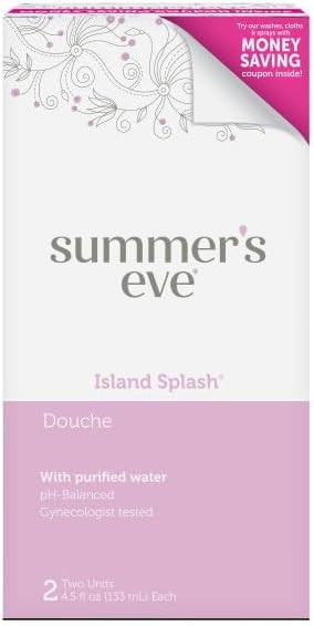 Summers 4.5 2 Count (Pack 8) Eve Island Splash Feminine Cleansing Douche, Odor Control, pH Balanced, Gynecologist