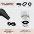 Kitsch Spiral Ponytail Holders for Women - Waterproof Hair Ties for Teens, Stylish Phone Cord Ties & Coils, 8 Pcs, Black