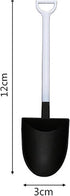 LJJCSFF 20 PCS Black Shovel Spoons Dessert Mini Pudding Spoons Plastic Shovel Spoons Disposable Tiny Shovel Spoon