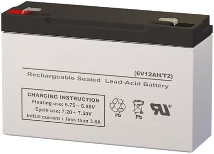 SigmasTek NPX-50 6 Volt 12 AmpH SLA Replacement Battery with F2 Terminal