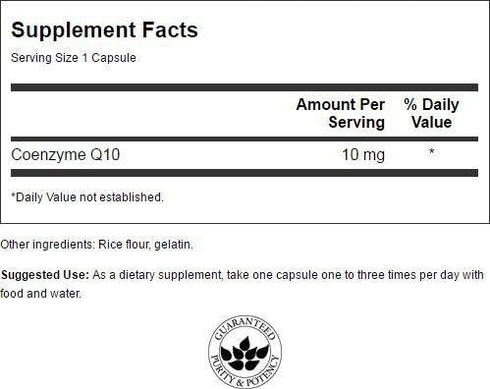 Swanson Coq10 10 Milligrams 100 Capsules