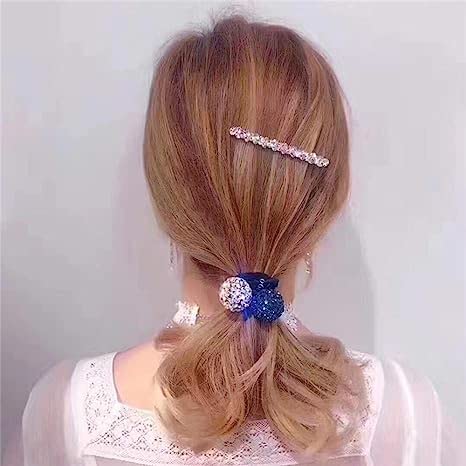 Vpang 2 Pcs Shiny Rhinestone Hair Barrette Clip and Bobby Pins for Women