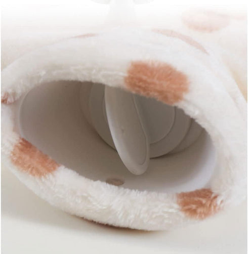 TIANYIA 1.2L Pack Reusable Large Hot Water Bottle, Classic PVC Hot Water Bag with Polka Dots Faux Fur Cover, Hot